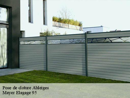 Pose de cloture  ableiges-95450 Mayer Elagage 95